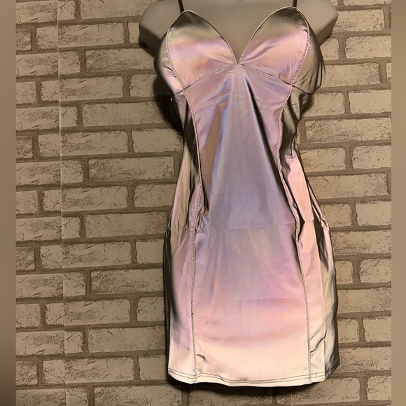 Reflective Mini Dress - Picture 2 of 6